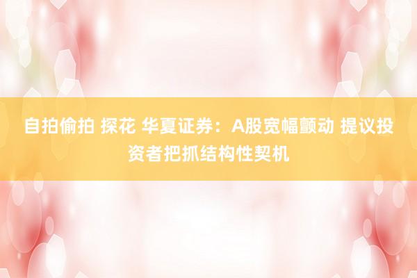 自拍偷拍 探花 华夏证券：A股宽幅颤动 提议投资者把抓结构性契机